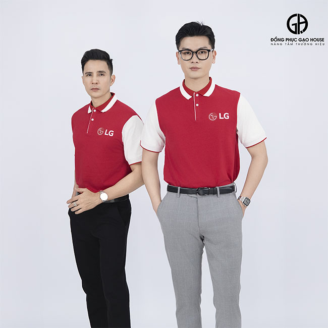 Mẫu áo đồng phục doanh nghiệp màu đỏ tươi cuốn hút, nhiệt huyết, quyền lực