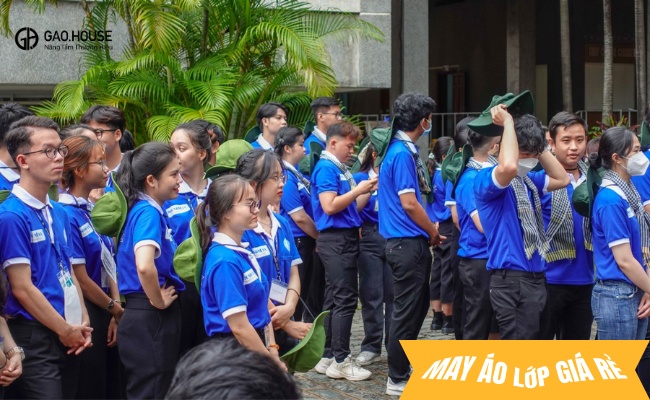Mẫu áo đồng phục polo màu xanh đẹp