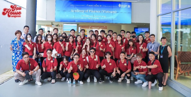 đồng phục học viện tài chính áo thun polo