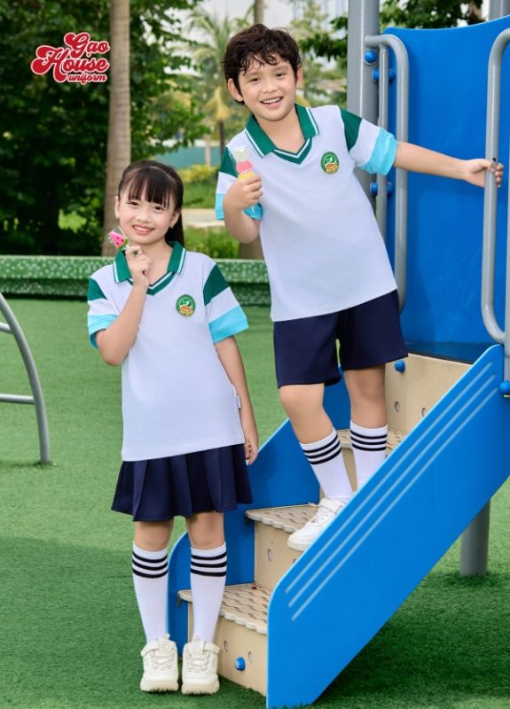 Đồng phục mầm non Nam Định cổ trụ V