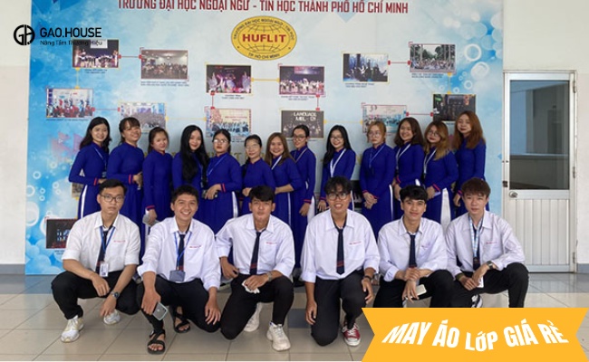 Đồng phục trường đại học Huflit áo sơ mi