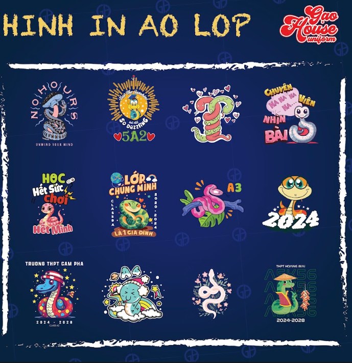 Hình in áo đồng phục lớp Hòa Bình