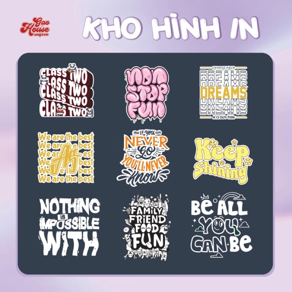 Mẫu logo áo lớp đẹp chất Gạo House