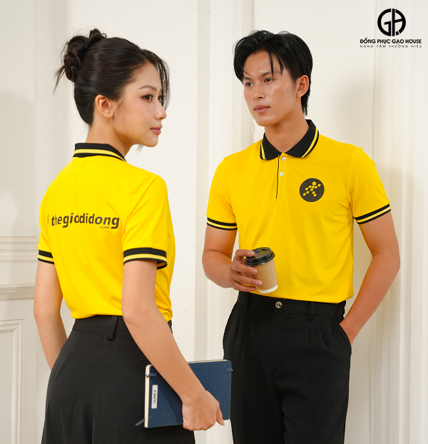 áo đồng phục công ty AirCool màu vàng