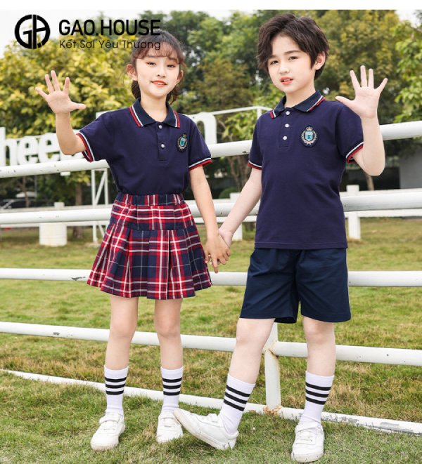 Áo đồng phục học inh tiểu học ổ polo