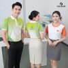 áo polo đồng phục doanh nghiệp màu xanh lá gradient
