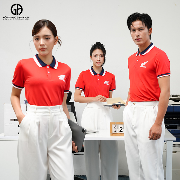 đặt mua đồng phục công ty màu đỏ