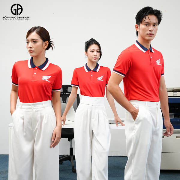 đồng phục công ty màu đỏ