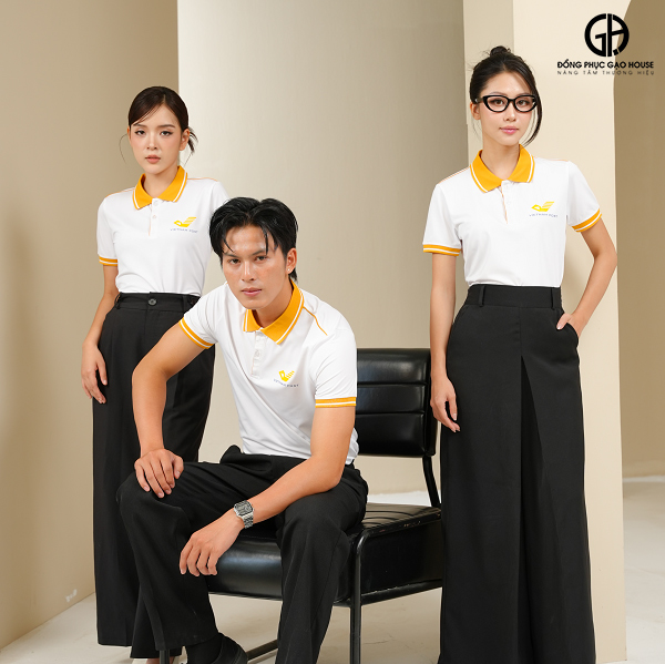 đồng phục công ty màu trắng