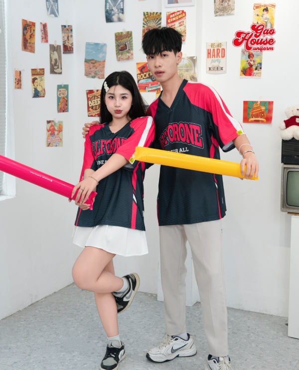 đồng phục học sinh cổ V đẹp