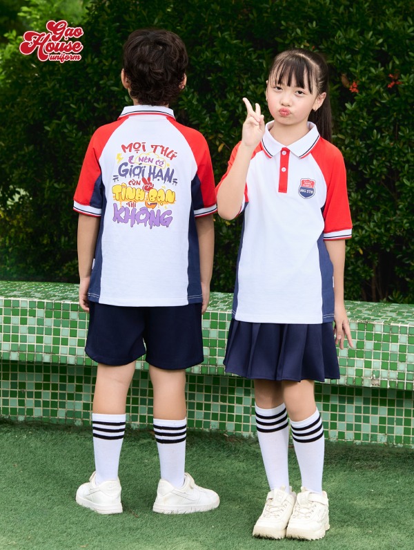 may áo học sinh tiểu học giá rẻ tại Huế