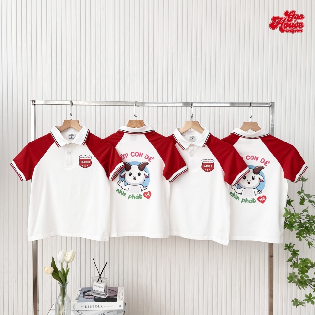 Thiết kế đồng phục mầm non cổ bẻ