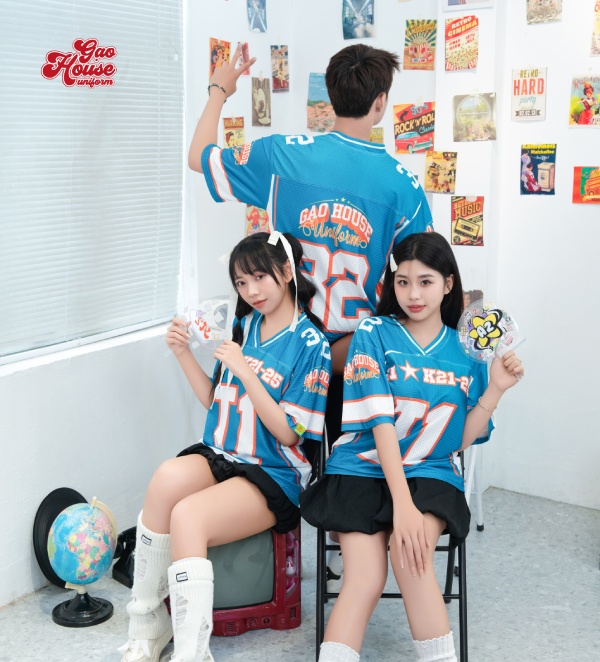 xưởng làm áo lớp tại TPHCM màu xanh