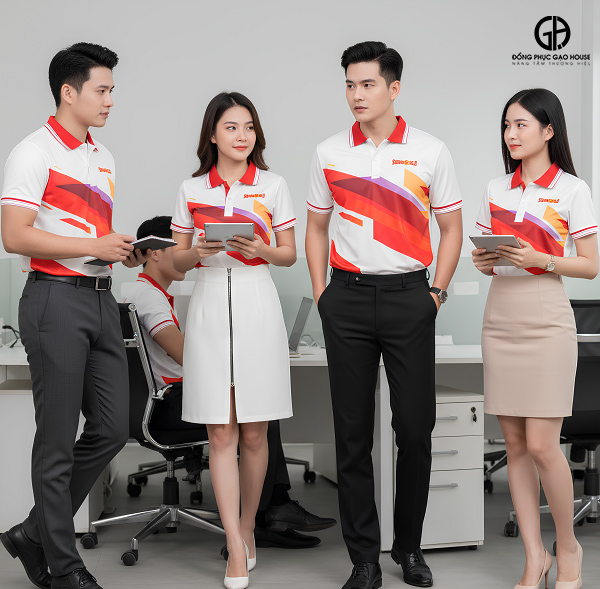 Áo Thun Đồng Phục 3D Air Cool Màu Trắng