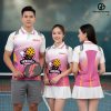 Áo Đồng Phục Pickleball 3D Màu Hồng