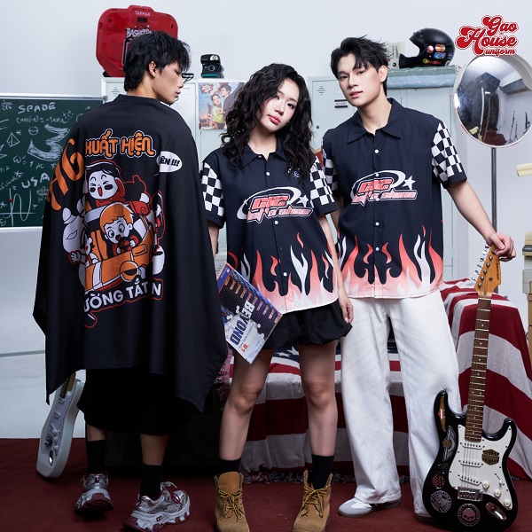 Đồng phục học sinh Đắk Lắk in slogan