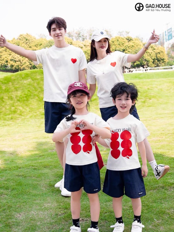 Mẫu đồng phục gia đình tại Hà Nam form Oversize