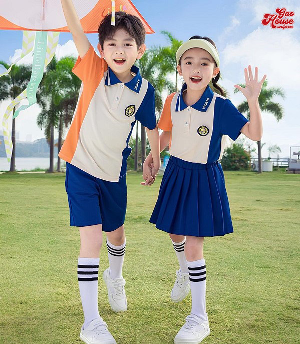 áo đồng phục học sinh tiểu học màu xanh đen