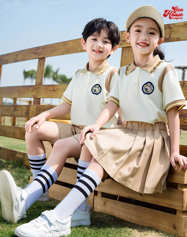 áo đồng phục lớp màu be
