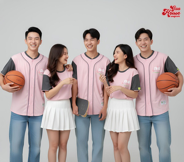 áo lớp màu hồng xám