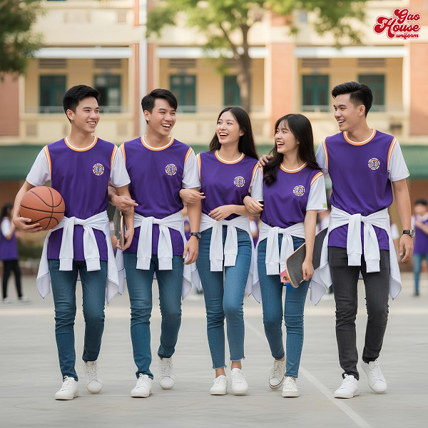 áo lớp màu tím đậm