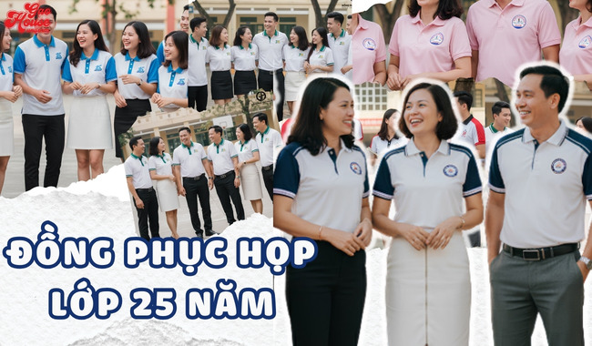 Gạo House may áo đồng phục họp lớp 25 năm