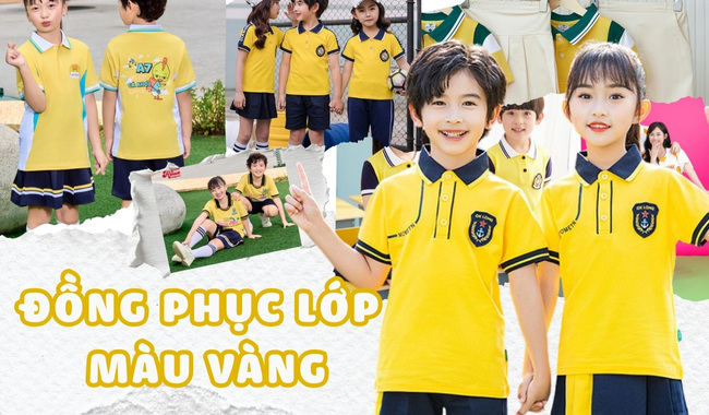 Gạo House may áo đồng phục lớp màu vàng