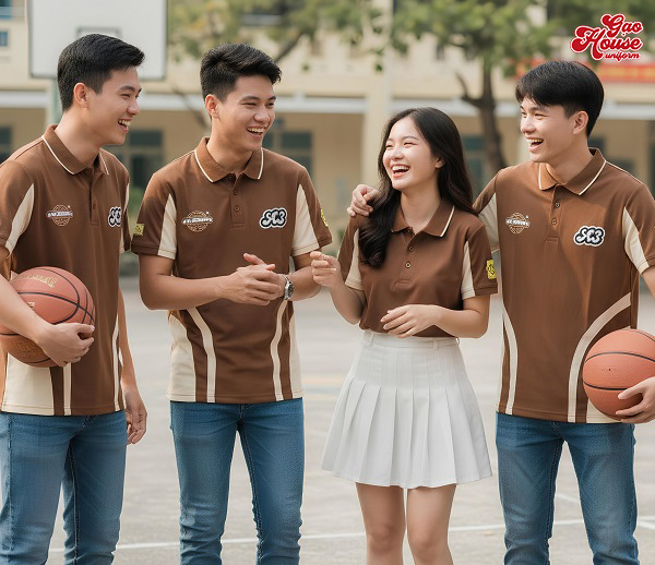 in áo lớp nâu