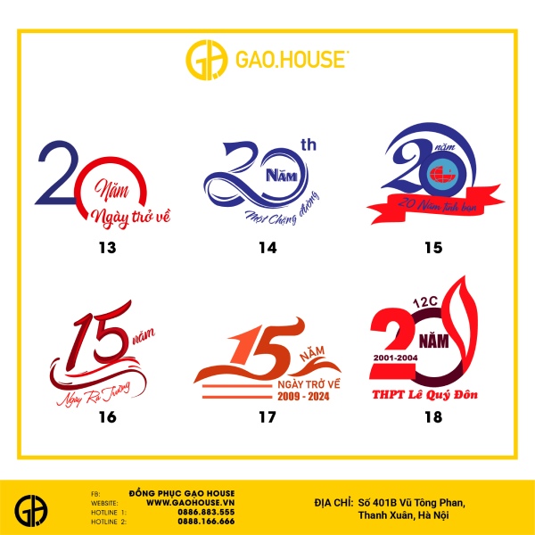 logo áo đồng phục họp lớp 30 năm