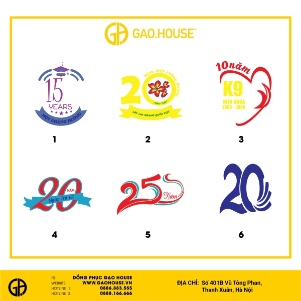logo in áo họp lớp 10 năm