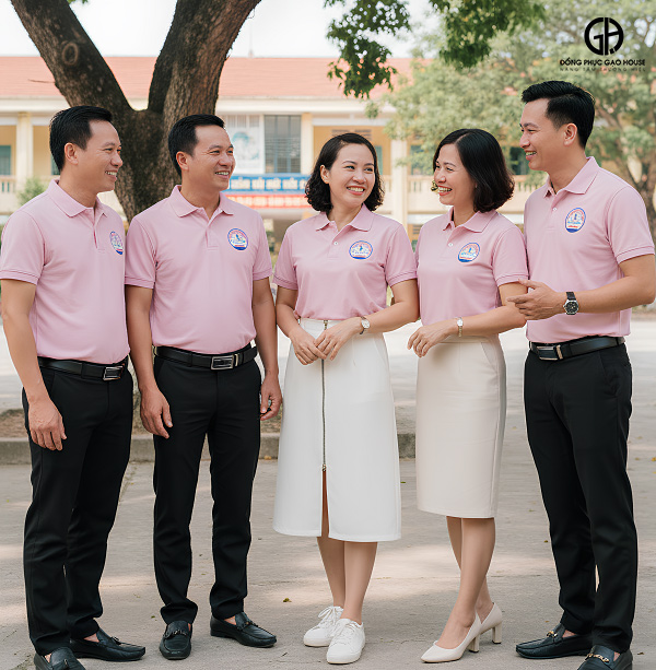 mẫu áo đồng phục họp lớp 10 năm màu hồng