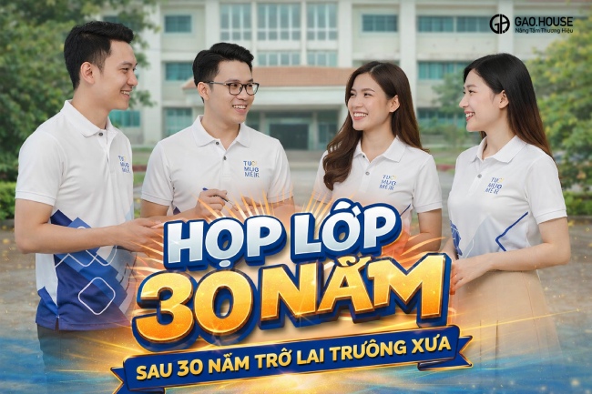 Mẫu áo đồng phục họp lớp 30 năm