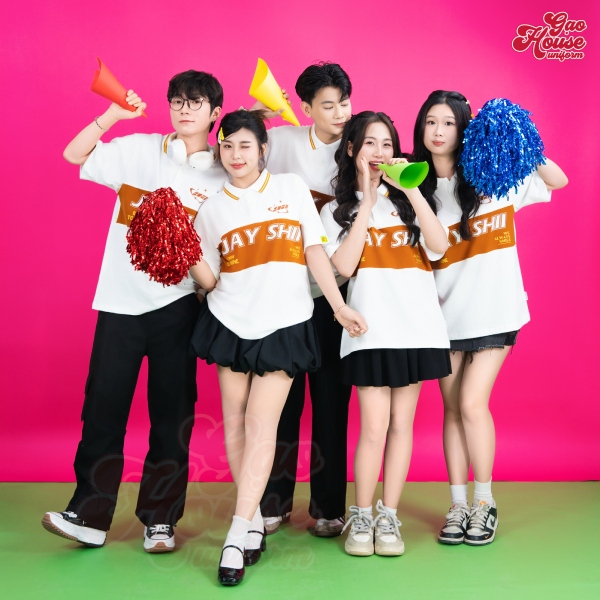 may áo polo lớp màu cam