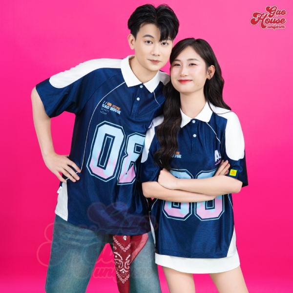 Áo polo đồng phục lớp màu xanh than