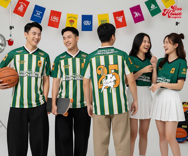 đặt may áo lớp sơ mi 3d màu xanh