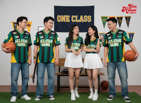 đặt may đồng phục lớp màu xanh lá