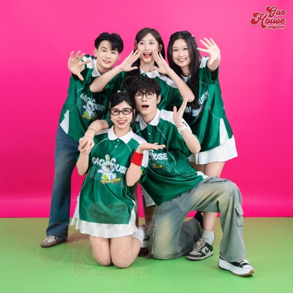 đồng phục lớp màu xanh lá
