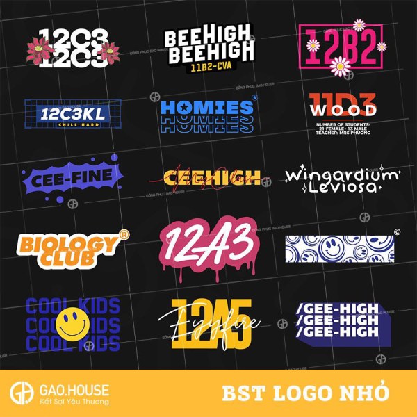 Logo áo lớp màu xanh dương