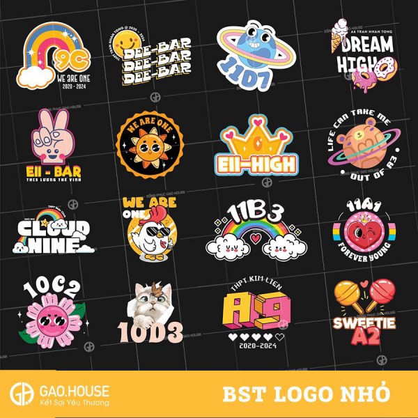 Logo áo lớp màu xanh dương