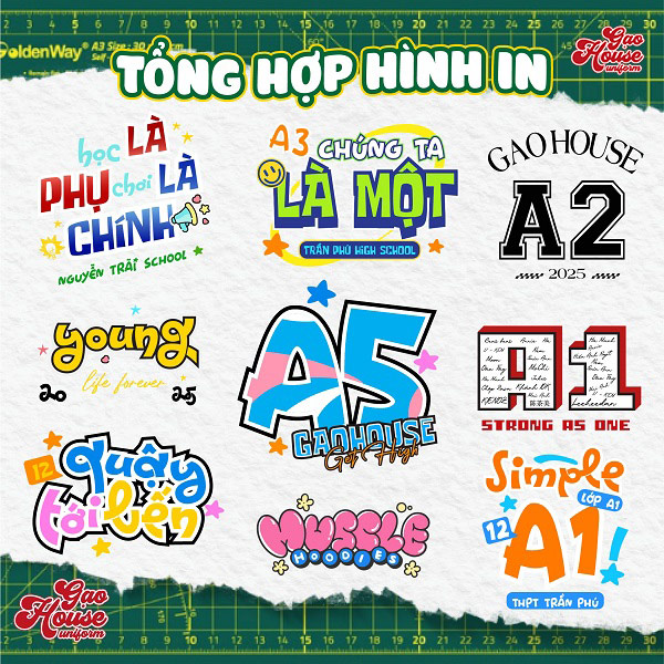logo áo lớp màu xanh lá