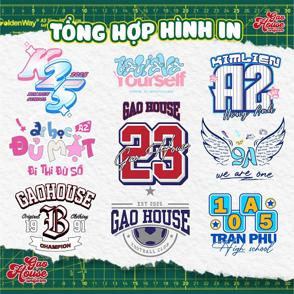 logo áo lớp màu xanh lá