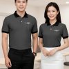 áo polo đồng phục màu xám đậm