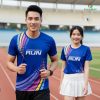 đồng phục áo phông nhóm 3d màu xanh dương
