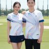 áo 3d thể thao cổ tim màu trắng xanh