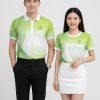áo đồng phục 3d màu xanh lá phối trắng