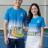 áo đồng phục 3d thể thao màu xanh