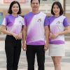 áo họp lớp 15 năm màu tím phối trắng