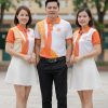 áo họp lớp 15 năm màu trắng phối cam