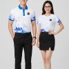 áo phông 3d đồng phục màu trắng xanh