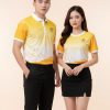 áo phông 3d màu vàng phối trắng